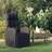 vidaXL Reclining Garden Chair with Cushions Black Poly Rattan
