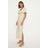 Oasis Satin Twist Front Angel Sleeve Midi Bridesmaids Dress Champagne