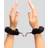 LoveHoney Black Furry Handcuffs Black
