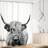 Shein 1pc Farmhouse Highland Cow Fabric Shower Curtain, Cow Shower