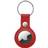 Crong Leather Case with Key Ring – Skórzany brelok do Apple AirTag (czerwony)