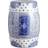 Jonathan Y TBL1003A Acanthus Blue/White Small Table 33cm