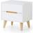 Julian Bowen Alicia White/Oak Bedside Table 35x45cm