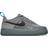 NIKE Air Force 1 Low Cut Out Swoosh GS - Smoke Grey/Black/Light Photo Blue