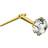 Jewelco London 9ct Gold Crystal Solitaire Claw Set Andralok Hinged Nose Stud 3mm JNS065 One