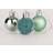 Shatchi Christmas Baubles Shatterproof Turquoise Christmas Tree Ornament 12pcs