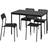 IKEA Sandsberg/Adde Black Bordsgrupp 67x110cm