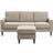 Beliani Fabric With Ottoman Beige Avesta Sofa