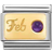 Nomination Composable Classic February Link Charm - Silver/Gold/Amethyst