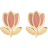 Edblad Tulip Studs - Gold/Pink