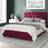 Aspire Olivier Small Double Berry Plush Frame Bed