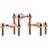 Stoff Nagel Rose Gold Fyrfadsstage 6.9cm 3stk