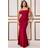 Goddiva Off The Shoulder Pleated Waist Maxi Dress Wine