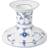 Royal Copenhagen Musselmalet Riflet White/Blue Fyrfadsstage 7.5cm