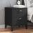 vidaXL Cabinet Black Engineered Wood Bedside Table
