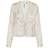 Vero Moda Sally Floral Tie Front Satin Top - White Swan Aop Sally