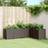 vidaXL Garden Planter Brown 160 x 120 x 53 cm PP