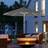 OutSunny Patio Parasol Umbrella with Solar Lights