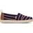 Toms Kid;s Alpargata Shoe - Navy Woven Stripes