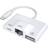 Nordic LGN-105 Lightning - 3xUSB A/TF/SD/Lightning Charging Port Adapter M-F