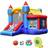 Costway Castle Slide Inflatable Bounce House with Ball Pit and Basketball Hoop