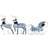 vidaXL Reindeer & Sleigh White Christmas Lamp 64cm