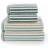 Deyongs Hanover Jacquard Stripe Ribbed Bath Towel Green