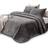 KASENTEX All Season Plush Poly Velvet Bedspread Grey (228.6x223.5cm)