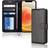 TechGear iPhone 12 Mini Leather Wallet Case, Flip Protective Case Cover with Wallet Card Holder, Stand and Wrist Strap Black