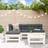 Homie 5 Piece Garden White Pine Outdoor Lounge Set
