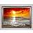 Highland Dunes Seaside Sunset Gunmetal Framed Art 84.1x59.7cm