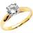 Precious Stars Precious Stars Jewelry 14k Yellow Gold 1ct TGW Round-cut Diamonette Solitaire Engagement Ring