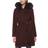 Cole Haan Women's Slick Wool Hooded Coat - Bordeaux