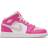 Nike Air Jordan 1 Mid GS - White/Medium Soft Pink/Fierce Pink