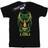 Marvel Boy's Loki Badge T-shirt - Black