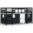 vidaXL 90 200cm Loft Bed with Bed Frame Solid Wood Pine Black