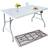 House of Home Heavy Duty Folding Camping Picnic Plastic Table White 5ft