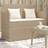 vidaXL Med Hynder Polyrattan Beige Havebænk