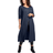 Roaman's Front-Slit Ultra Femme Tunic - Navy