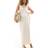 Mamalicious Mamalicious Maternity Cremehvid maxi-sundress med knapper og ammefunktioner-Neutral