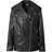 River Island Faux Leather Oversized Biker Jacket - Black