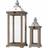 A Lot Decoration Shine Old Wood Silver/Natural Lykta 56cm 2st