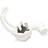 Kenable Power Cord UK Plug to Right Angle IEC C13 lead 2m White