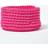 Homescapes Hot Pink Cotton Knitted Round Medium Basket