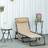 OutSunny Portable Lounger Folding Camping Bed Beige Neutral