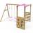 Rebo Monkey Bars Venus, Pink Wooden Children's Garden Swing Set with Monkey Bars