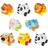 PowerTRC Cartoon Animals Friction Push & Go Toy Cars Playset