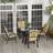 OutSunny Glass Umbrella Hole Garden Patio Dining Set