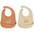 OYOY Yummy Silicone Bib 2-pack Caramel/Butter