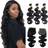 Hswpawk Brazilian Body Wave Bundle 10 inch Natural Black 3-pack